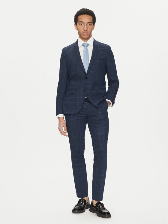 HUGO Oblek Arti/Hesten232X 50535473 Tmavomodrá Extra Slim Fit