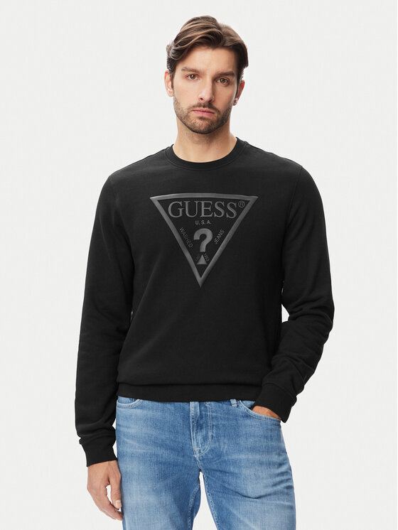 Guess Guess Mikina M6YQ37 K4103 Čierna Slim Fit