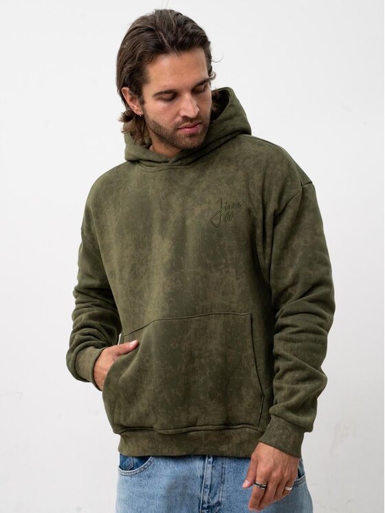 Jigga Wear Jigga Wear Bluza 132047 Zielony Oversize