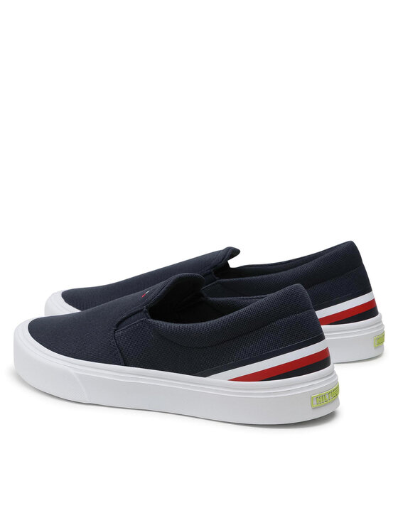 Tommy Hilfiger Tommy Hilfiger Kedai Lightweight Stripes Slip On FM0FM03613 Tamsiai mėlyna