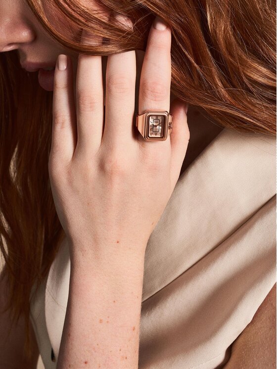 Fossil Fossil Pulkstenis Watch Ring ES5345 Rozā