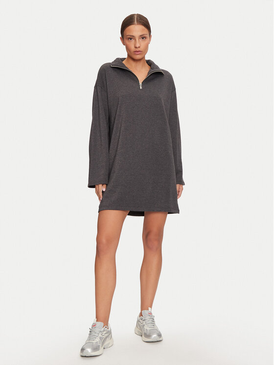 Pieces Pieces Sukienka dzianinowa 17152929 Szary Loose Fit