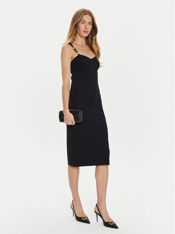 TWINSET TWINSET Koktejlové šaty 242TP3181 Čierna Slim Fit