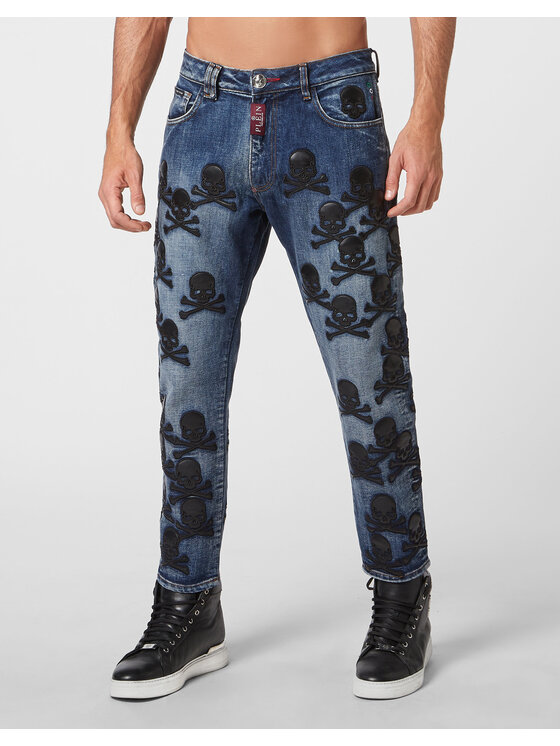 PHILIPP PLEIN PHILIPP PLEIN Jeansy 13995 Světle modrá Slim Fit