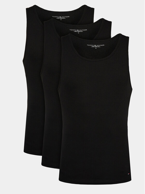 Tommy Hilfiger Tommy Hilfiger Komplekti kuulub 3 tank topi UM0UM03179 Must Slim Fit
