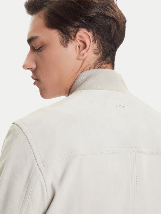 BOSS BOSS Шкіряна куртка Johice 50543505 Бежевий Regular Fit
