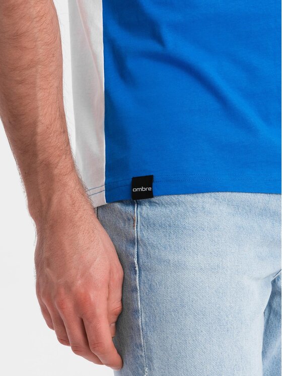 Ombre Ombre T-Shirt S2045 Niebieski Regular Fit
