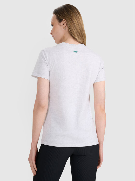 4F 4F T-Shirt MIDSHOP TEXTILE Szary jasny Regular Fit