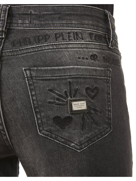 PHILIPP PLEIN PHILIPP PLEIN Jegginsy 30879 Czarny Jegging Fit