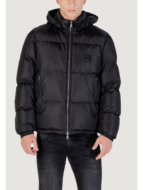 Armani Exchange Armani Exchange Kurtka puchowa DOWN JACKET Czarny Casual Fit