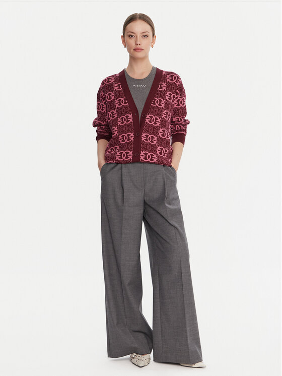 PINKO PINKO Kardigán Half Breed 106042 A2YD Bordová Regular Fit