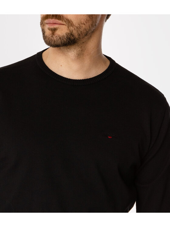 Lee Cooper Lee Cooper Sweter ADAM ORGANIC Czarny Regular Fit