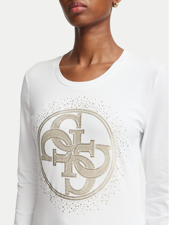 Guess Guess Halenka W6BI58 K7388 Bílá Slim Fit