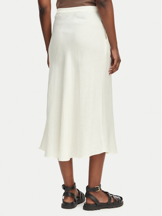 Gant Gant Fustă midi 4400231 Alb Regular Fit