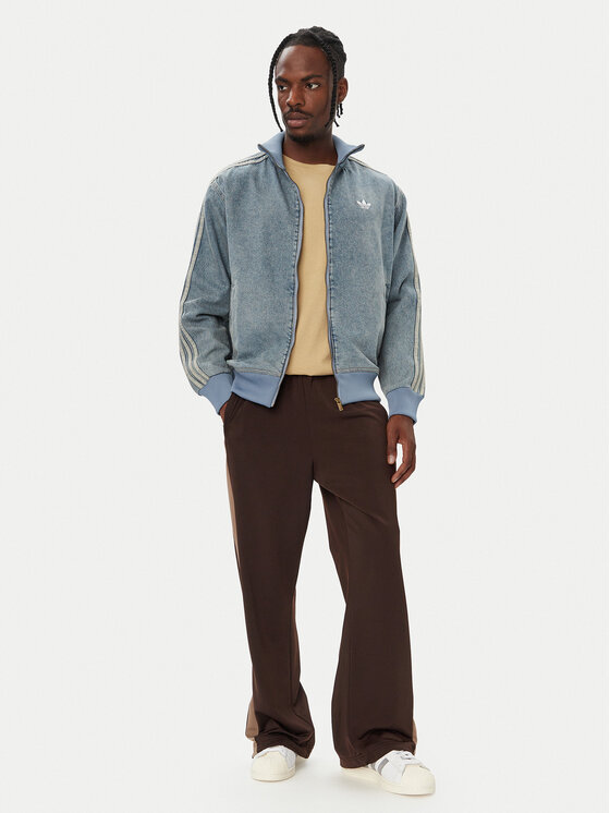 adidas adidas Kurtka jeansowa Firebird Adicolor KS4970 Niebieski Loose Fit