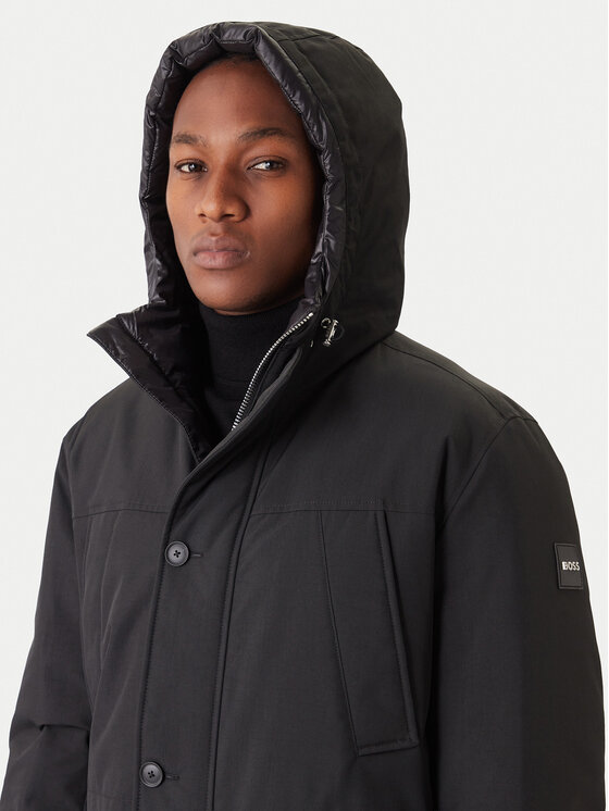 BOSS BOSS Kurtka puchowa H-Detoni 50540472 Czarny Regular Fit
