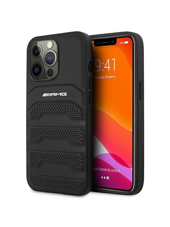 Etui na telefon Mercedes AMG Petronas F1, Czarne, iPhone 14 Pro