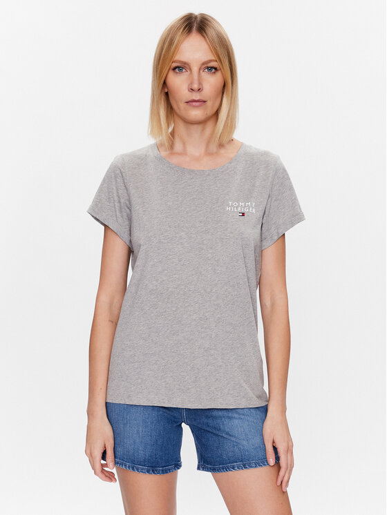 Tommy Hilfiger Tričko UW0UW04525 Sivá Regular Fit