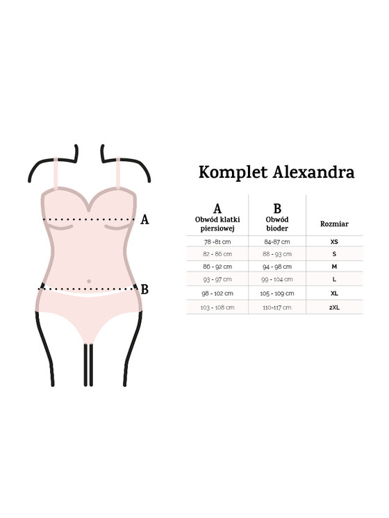 DKaren Lingerie DKaren Lingerie Komplet bielizny Alexandra Granatowy Classic Fit