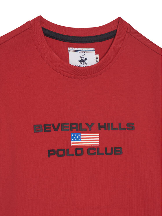Beverly Hills Polo Club Beverly Hills Polo Club Póló P-SS26B-TS0132 Piros Regular Fit