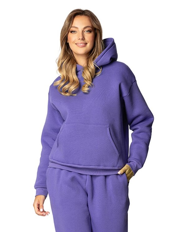DKaren Sport DKaren Sport Bluza DK-K-B9 Fioletowy Regular Fit