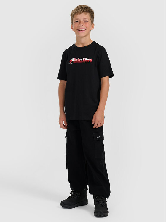 4F 4F T-Shirt APRES SKI Czarny Regular Fit