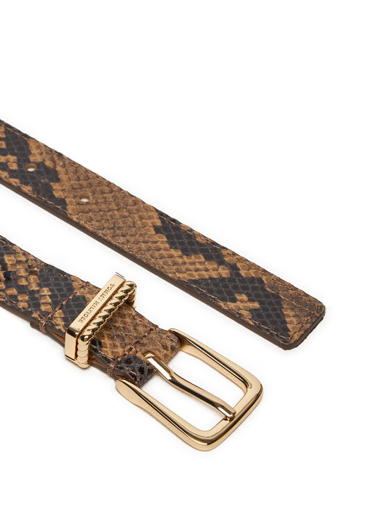 Tommy Hilfiger Tommy Hilfiger Curea de Damă Luxe Python AW0AW16610 Maro