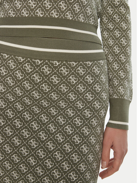 Guess Guess Pouzdrová sukně W4BD53 Z37K0 Zelená Regular Fit