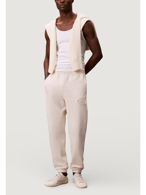 Calvin Klein Jeans Calvin Klein Jeans Pantaloni da tuta 350GSM FLEECE GIFT G Beige Casual Fit