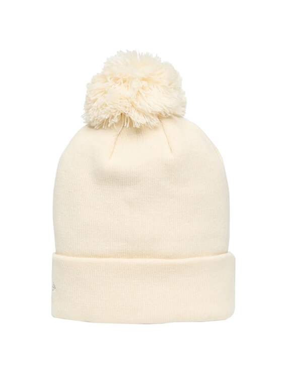 New Era New Era Berretto Wmns Metallic Bobble Beanie New York Yankees Hat Beige