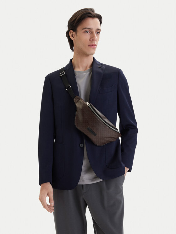 Calvin Klein Calvin Klein Τσαντάκι Μέσης﻿ Emblem Aop Coated Waistbag LV04D3135G Καφέ