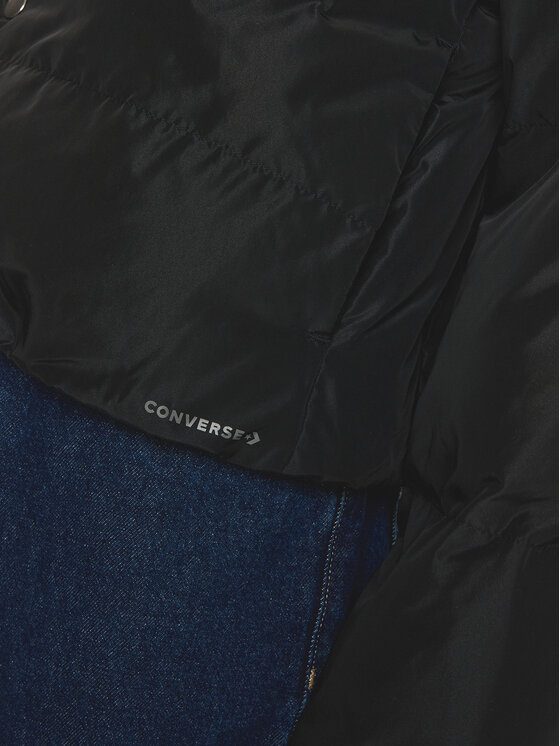 Converse Converse Vatovaná bunda Super Puffer 10026797-A01 Čierna Relaxed Fit