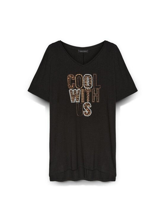 Fiorella Rubino Fiorella Rubino T-Shirt G153L008463N033 Czarny A-Line Fit