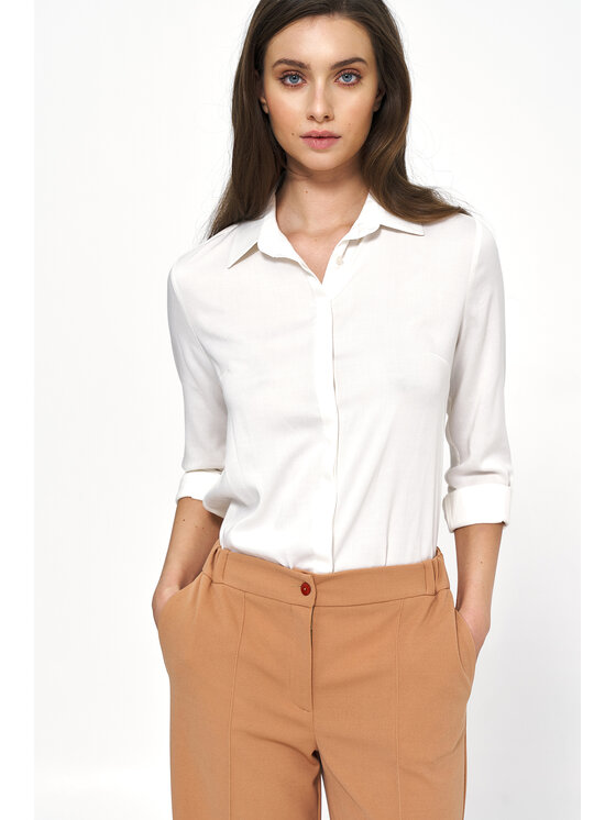 NIFE NIFE Halenka B172 Écru Regular Fit