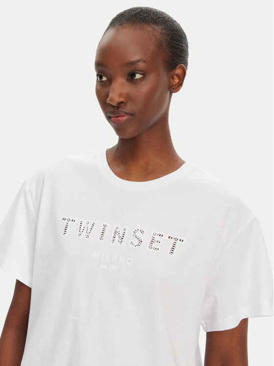 TWINSET TWINSET Футболка 251TT2041 Білий Relaxed Fit