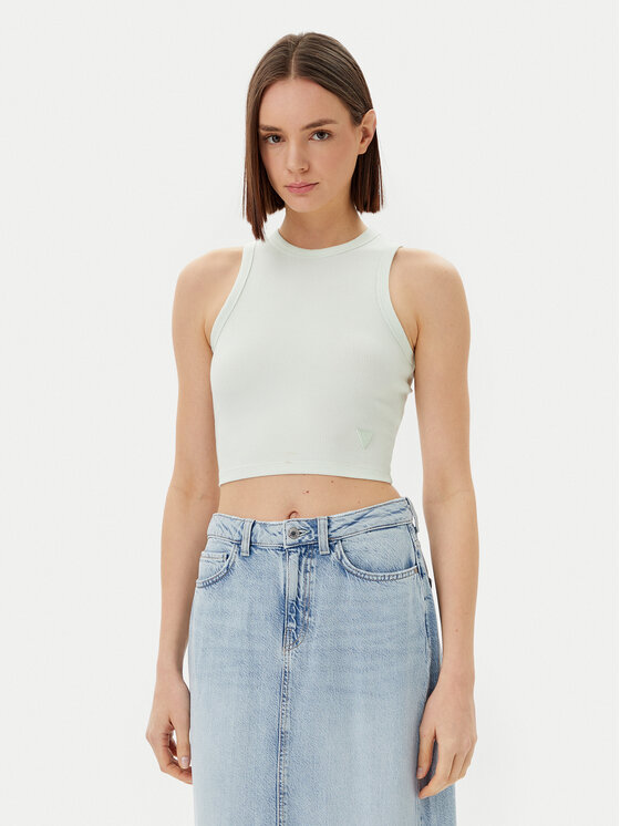Guess Guess Marškinėliai V3GP19 K8RT2 Écru Slim Fit