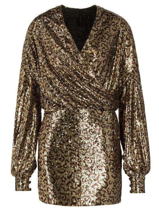 Manila Grace Manila Grace Abito da cocktail A539PY Oro Regular Fit