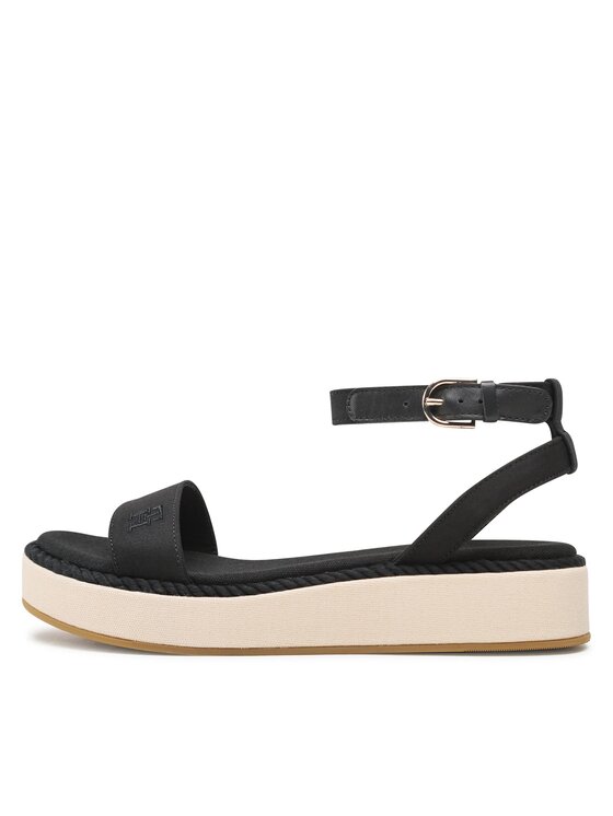 Tommy Hilfiger Tommy Hilfiger Σανδάλια Rope Flatform FW0FW07019 Μαύρο