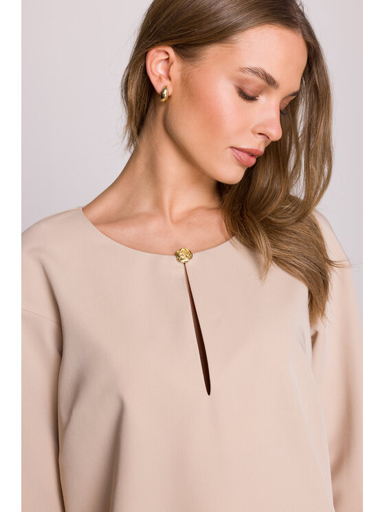 Stylove Stylove Večerní šaty S394 Béžová Premium Fit