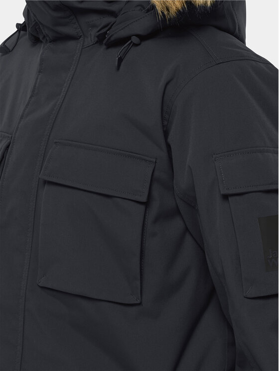 Jack Wolfskin Jack Wolfskin Kurtka zimowa Glacier Canyon Parka 1107674 Czarny Regular Fit