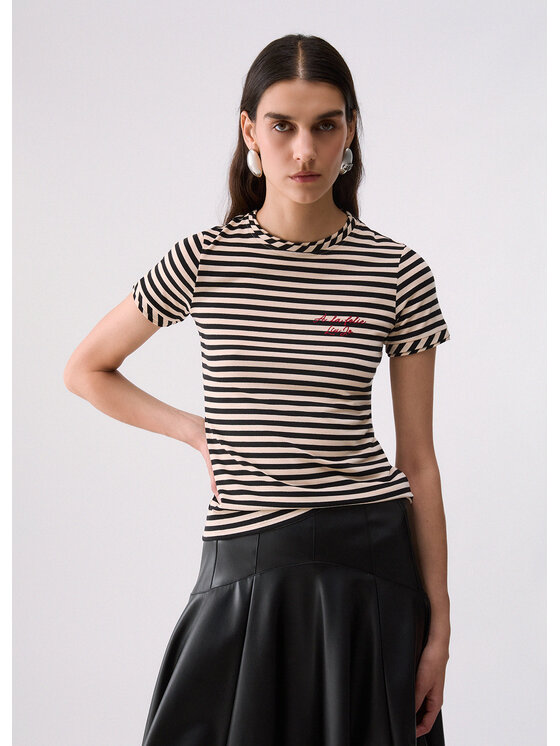 Liu Jo Liu Jo T-shirt WF6439J3988D3051 Bianco Slim Fit