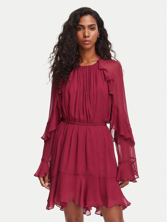 BOSS BOSS Kleid für den Alltag Dredia 50564696 Dunkelrot Regular Fit