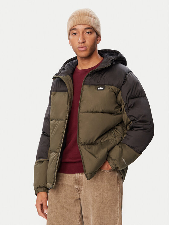 Quiksilver Quiksilver Kurtka zimowa Cold Days Hoodie EQYJK04229 Zielony ciemny Regular Fit