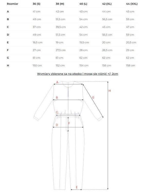 Stylove Stylove Kombinezon S355 Czarny Modern Fit