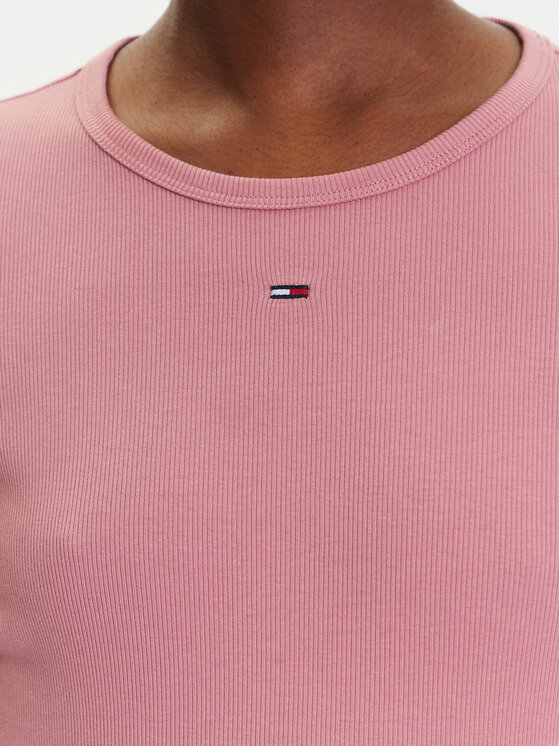 Tommy Jeans Tommy Jeans Тишърт Essential DW0DW17383 Розов Slim Fit