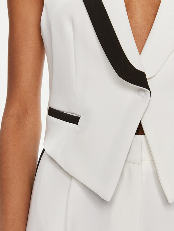 Maryley Maryley Gilet 24EB805/43BN Bianco Regular Fit