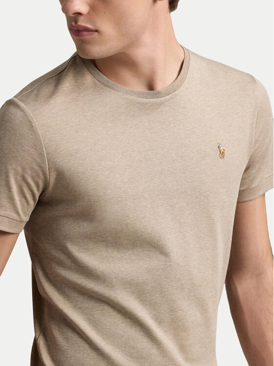 Polo Ralph Lauren Polo Ralph Lauren Marškinėliai 710740727089 Smėlio Custom Slim Fit