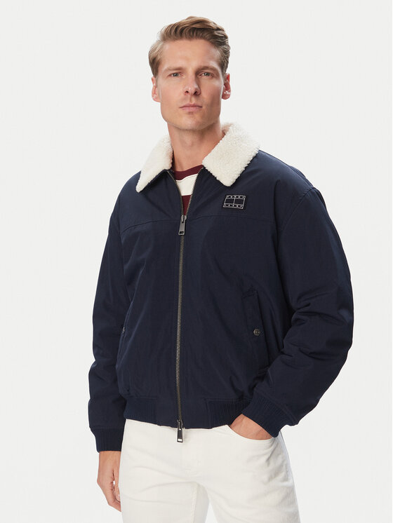 Tommy Jeans Tommy Jeans Bomber-jakk Flag Aviator  DM0DM23499 Tumesinine Relaxed Fit