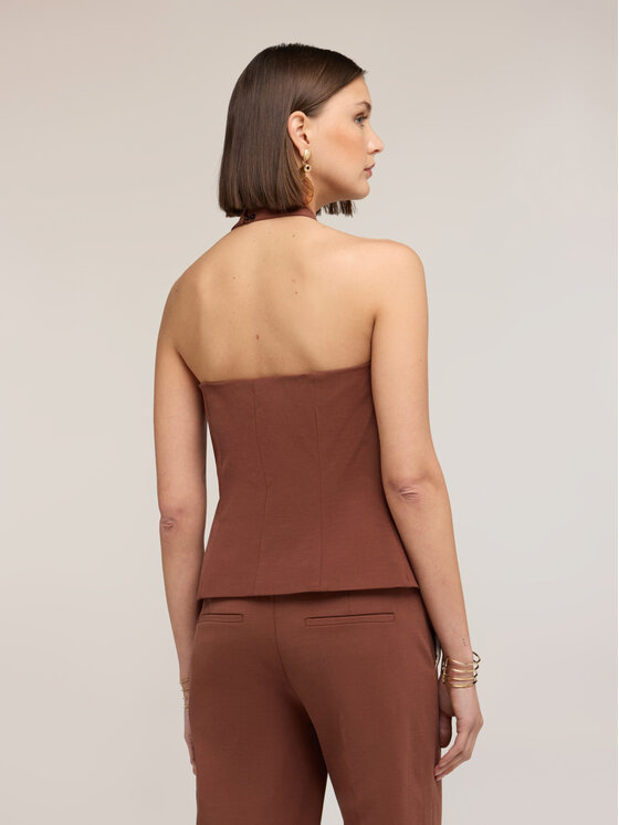 Motivi Motivi Blusa 2055Q001960N0F2 Marrone Regular Fit