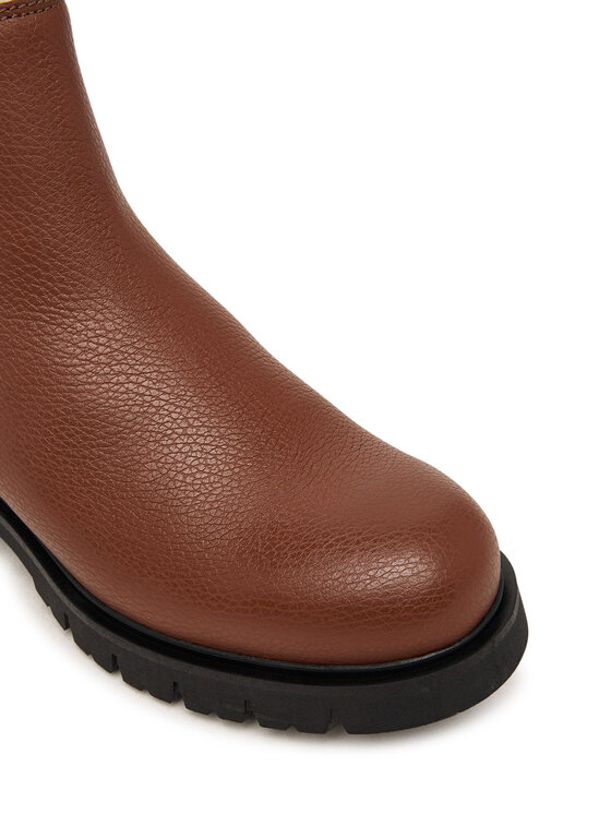 Tommy Jeans Tommy Jeans Členková obuv s elastickým prvkom Tjw Cleated Chelsea Boots Wl EN0EN03102 Hnedá